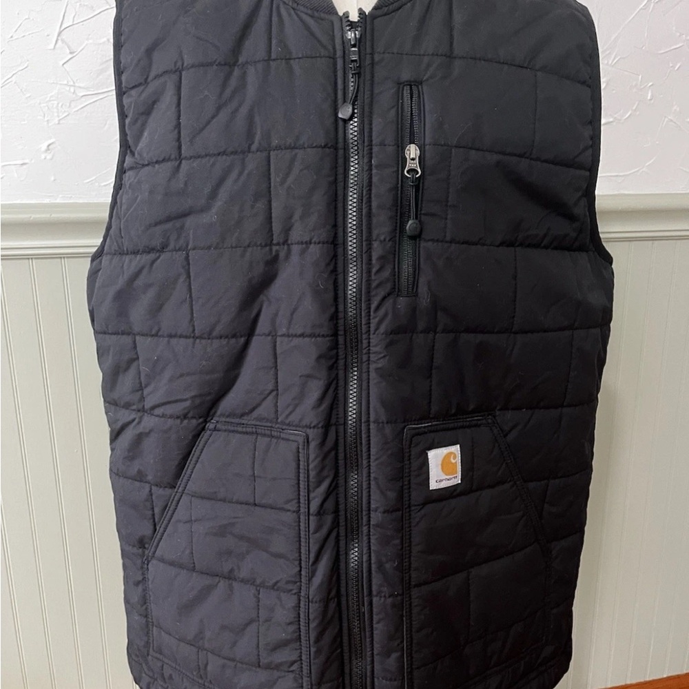 Carhartt workwear quilted vest waistcoat thinsulate Mens Sized X-Lg Tall Black‎